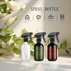 2 Pack Leakproof Spray Bottles 300ml - Adjustable Nozzle (Mist/Jet), Refillable PET Plastic for Hair, Cleaning, Plants, Travel | BPA-Free, No-Spill Design, Salon & Home Essentials (Clear)