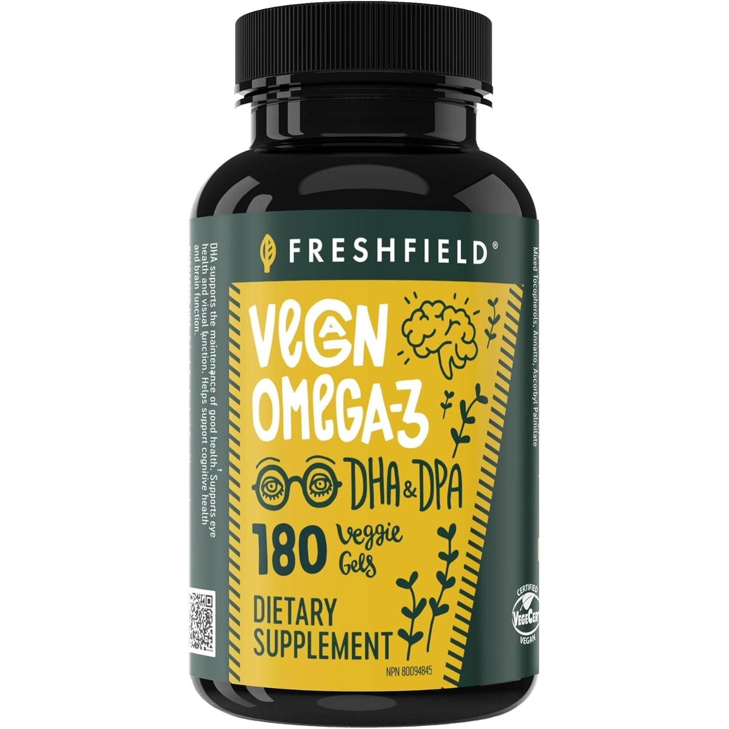 Buy now Vegan Omega 3 DHA: Algae Oil, Most Reviewed, Carrageenan Free, Sustainable, Tested, No Heavy Metals, Fish Oil Alt, Plant Based Omega. Supports Heart, Brain, Joint Health w/DPA 180 Count (Pack of 1) at indiglob india