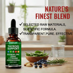 Kindled Thyroid Support Drops | Selenium Zinc Iodine L-Tyrosine Ashwagandha Liquid Drops, Thyroid Bloom | Body Balance & Support - 4 FL.OZ (1)