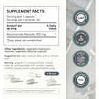 partiQlar NR Supplement Nicotinamide Riboside NAD+ Booster - 60 Capsules