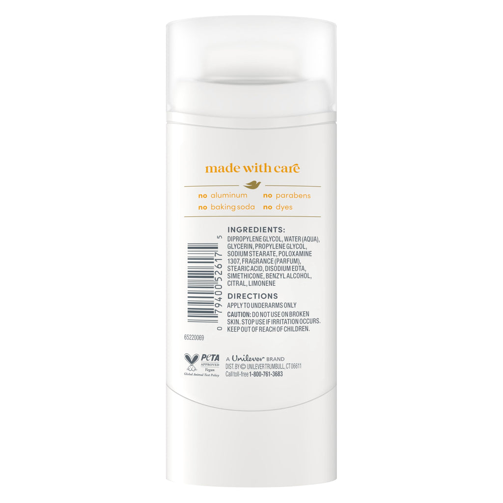Dove Deodorant Stick Citrus Pop Aluminum Free 2.4 oz