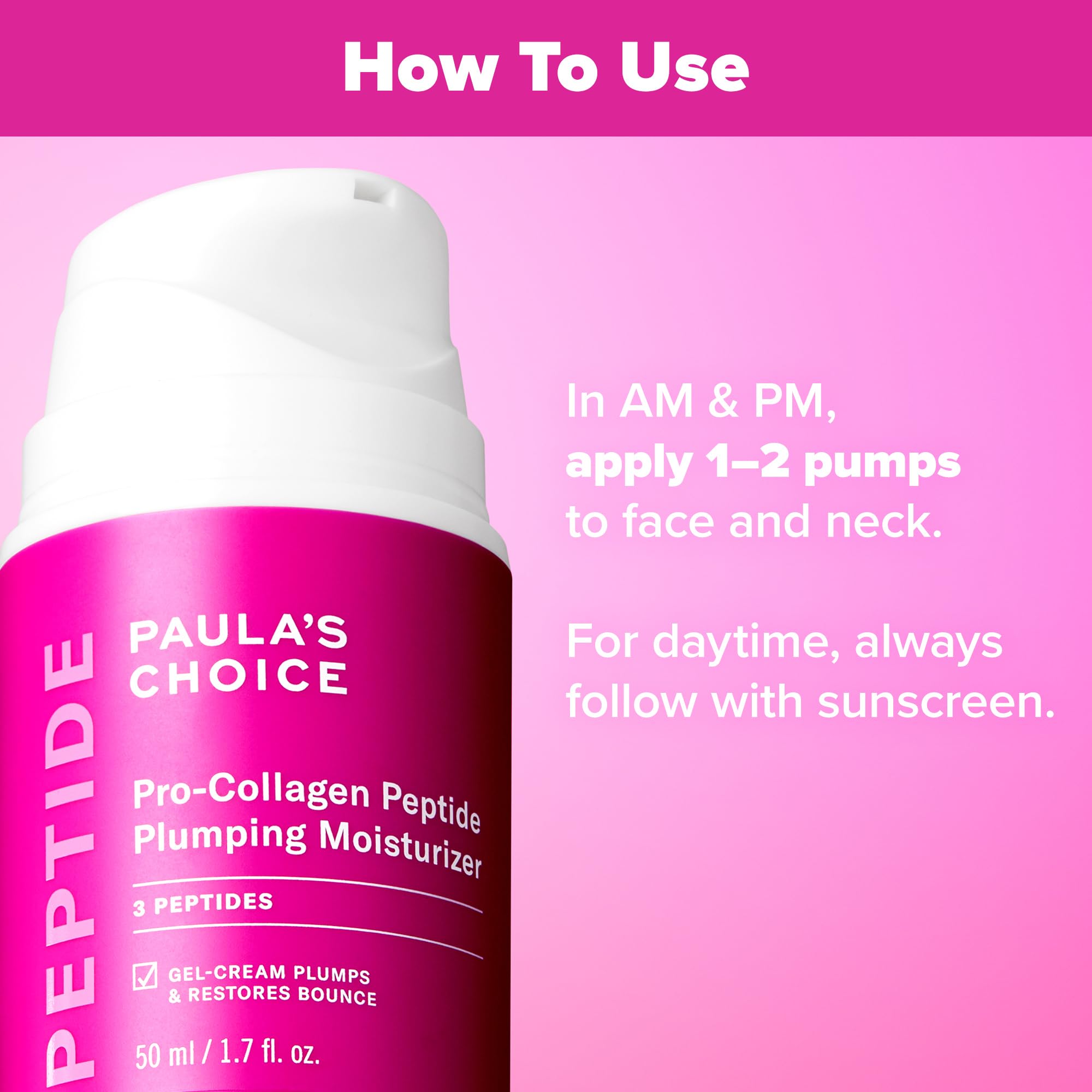 Buy now Paula's Choice Pro-Collagen Peptide Plumping Face Moisturizer, Daily Gel Face Cream for Deep Lightweight Hydration, Wrinkles & Loss of Firmness, Fragrance-Free, 1.7 Fl Oz at indiglob india