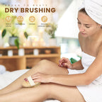 POPCHOSE Dry Brushing Body Brush, Natural Boar Bristle Exfoliating Brush | Body Scrub for Smoother Skin: Supports Cellulite Treatment, Lymphatic Drainage and Blood Circulation Improvement