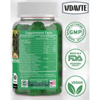 Sugar-Free Super Greens Gummies — Fruits and Veggies Supplement (30-Days) | US-Made, 35+ Greens, Veggie & Fruit Gummies to Boost Immunity, Skin & Gut Health - Ideal for Adults & Picky Teens(60 Gummies)