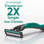 20 count Disposable Razors Blades for Men，3-Blade Razors，Bulk Stainless Steel Shavers with Lubricating Strip for Shaving Sensitive Skin