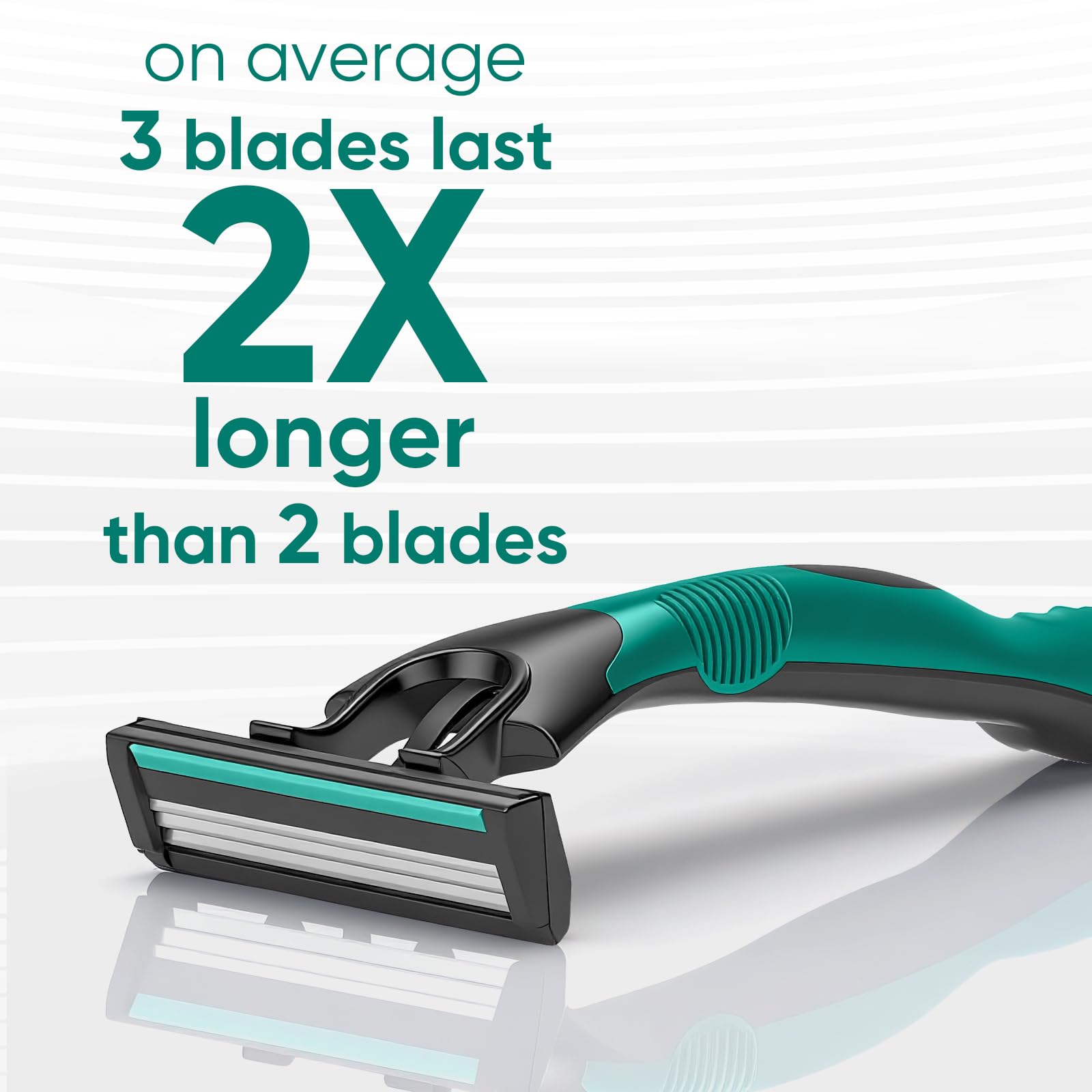 20 count Disposable Razors Blades for Men，3-Blade Razors，Bulk Stainless Steel Shavers with Lubricating Strip for Shaving Sensitive Skin