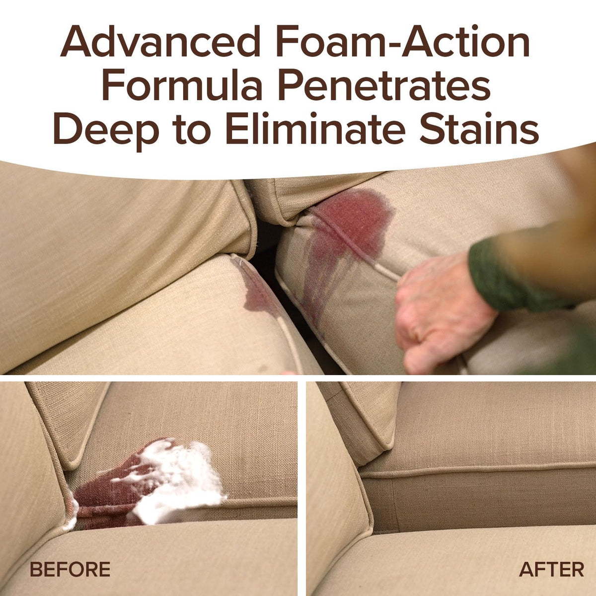 Bull Shot Carpet Spot & Stain Remover, AS SEEN ON TV, Made In USA, Just Point & Spray, Stain-Lifting Foam-Action, Pet Stains & Odors, Coffee, Soda, Wine, Stains, 2 Pack