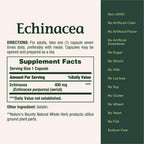 Nature's Bounty Echinacea 400mg, 100 Capsules | Herbal Supplement, Supports Immune Health