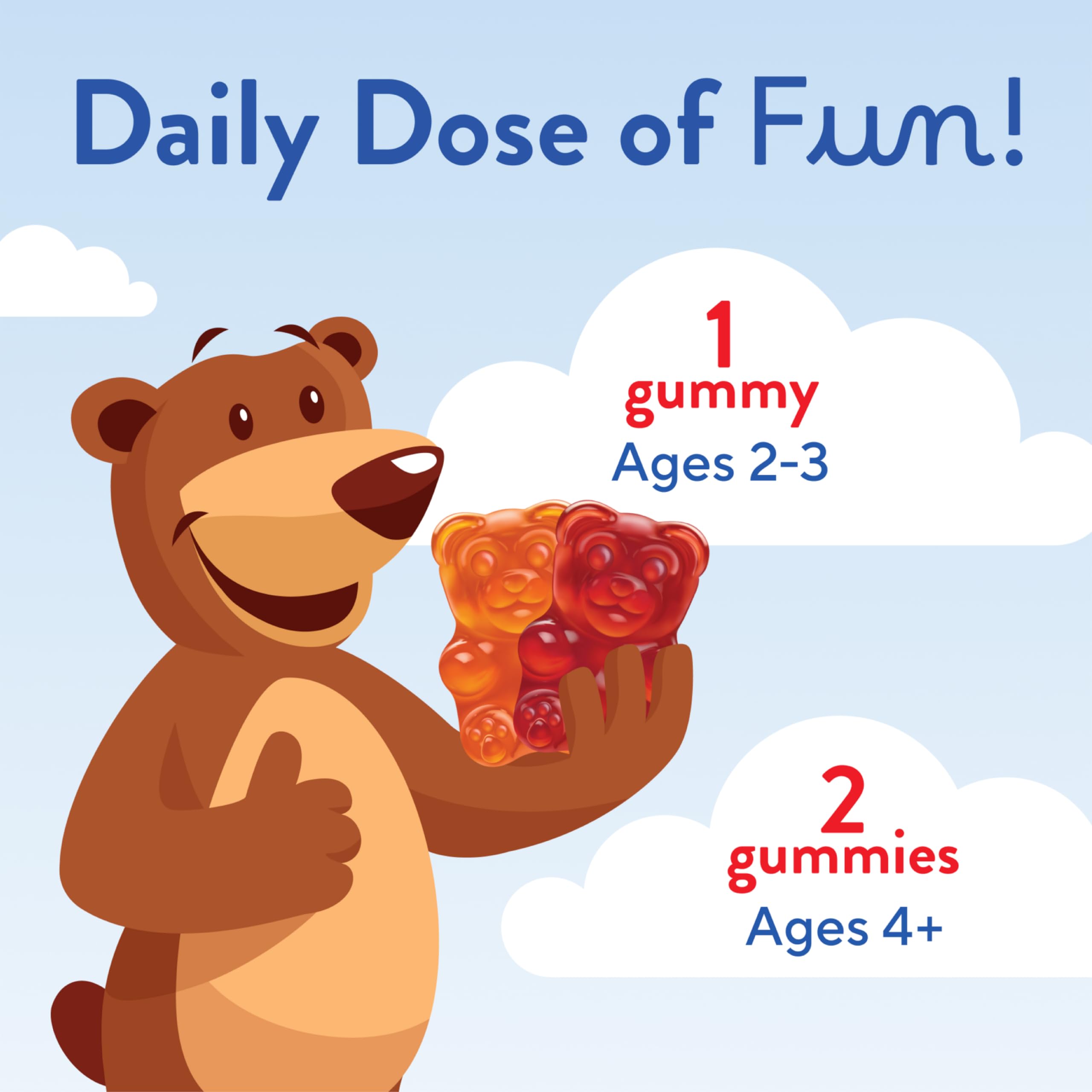 L'il Critters Kids Multivitamin Gummies | 70 Count | with Vitamins A, B, C, D, E | Assorted Fruit Flavors | Gluten-Free Children's Gummy Vites Supplement