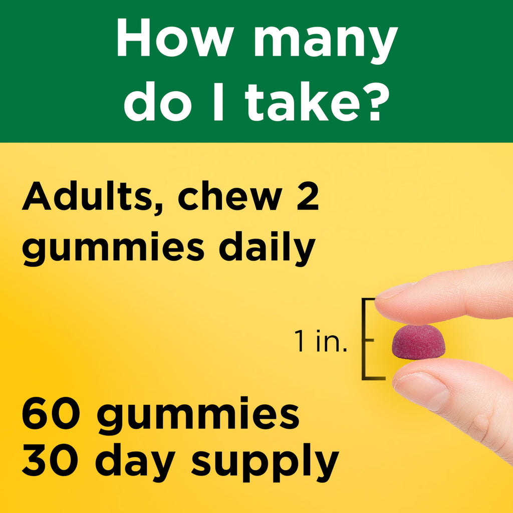 Nature Made High Absorption Magnesium Citrate 200mg per Serving, 60 Gummies | Magnesium Supplement for Muscle, Nerve, Bone and Heart Health Support, Mixed Berry Flavored Magnesium Gummies, 30 Day Supply