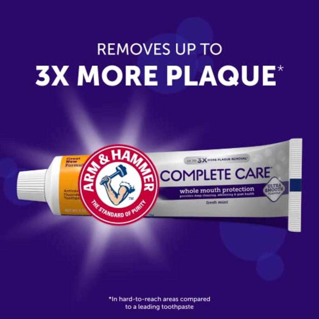 Buy now ARM & Hammer Complete Care Toothpaste, Teeth Whitening Toothpaste with Baking Soda, Fluoride, Whole Mouth Protection, Fresh Mint Flavor, 6.0 oz (Pack of 4) at indiglob india