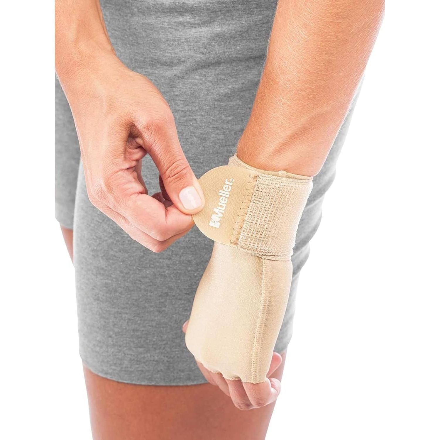 Buy now MUELLER Sports Medicine Compression Glove for Men and Women, Hand & Wrist Pain Relief Support, Ideal for Carpal Tunnel, Arthritis, Fits Right or Left, Beige at indiglob india