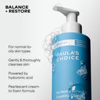 Paula's Choice RESIST Perfectly Balanced Foaming Facial Cleanser | Anti-Aging Face Wash with Hyaluronic Acid & Aloe for Large Pores & Oily Skin, Fragrance-Free