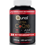 Qunol Ultra CoQ10 100mg, 3X Better Absorption, Antioxidant, 120 Softgels | #1 Cardiologist Recommended Supplement for Heart Health, Coenzyme Q10 Supplement to support Vascular Health & Cellular Energy