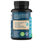 ForestLeaf Hyaluronic Acid Supplements | 100mg High Bioavailable Dietary Hyaluronic Acid Powder Capsules + 50mg VIT C | Supports Skin Hydration, Joint Lubrication, Anti-Aging, Hair & Nails | 120 Caps