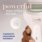 Dr. Scholl's Pedi Perfect Electric Foot Callus Remover, Waterproof, Rechargeable with x2 Roller Heads, Removes Hard Skin for Soft Beautiful Feet, 90 Minute Run Time, Dust Catcher, Pedicure Tools