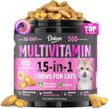 Taurine for Cats Vitamins, 15 in 1 Cat Multivitamin Immune Support, 500ct