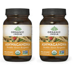 ORGANIC INDIA Ashwagandha Capsules - Organic Ashwagandha Supplement - Vegan Ashwagandha Root, Gluten-Free, Kosher, Non-GMO, Supports Stress Relief, Energy, and Sleep - 90 Capsules