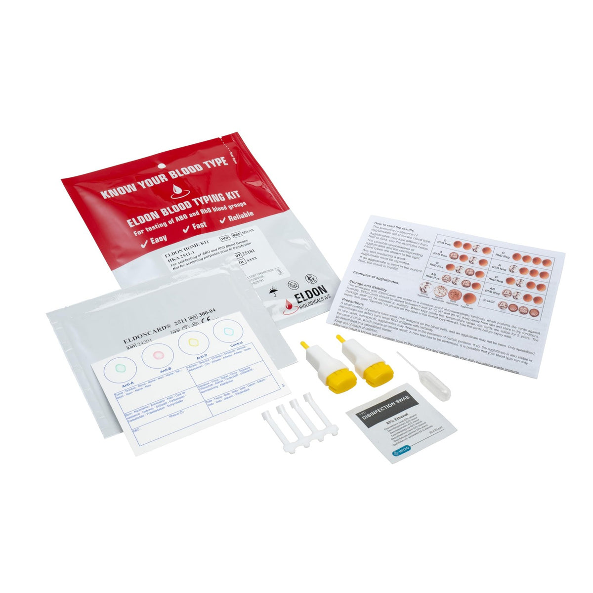 Eldoncard INC Blood Type Test, 1 Pack