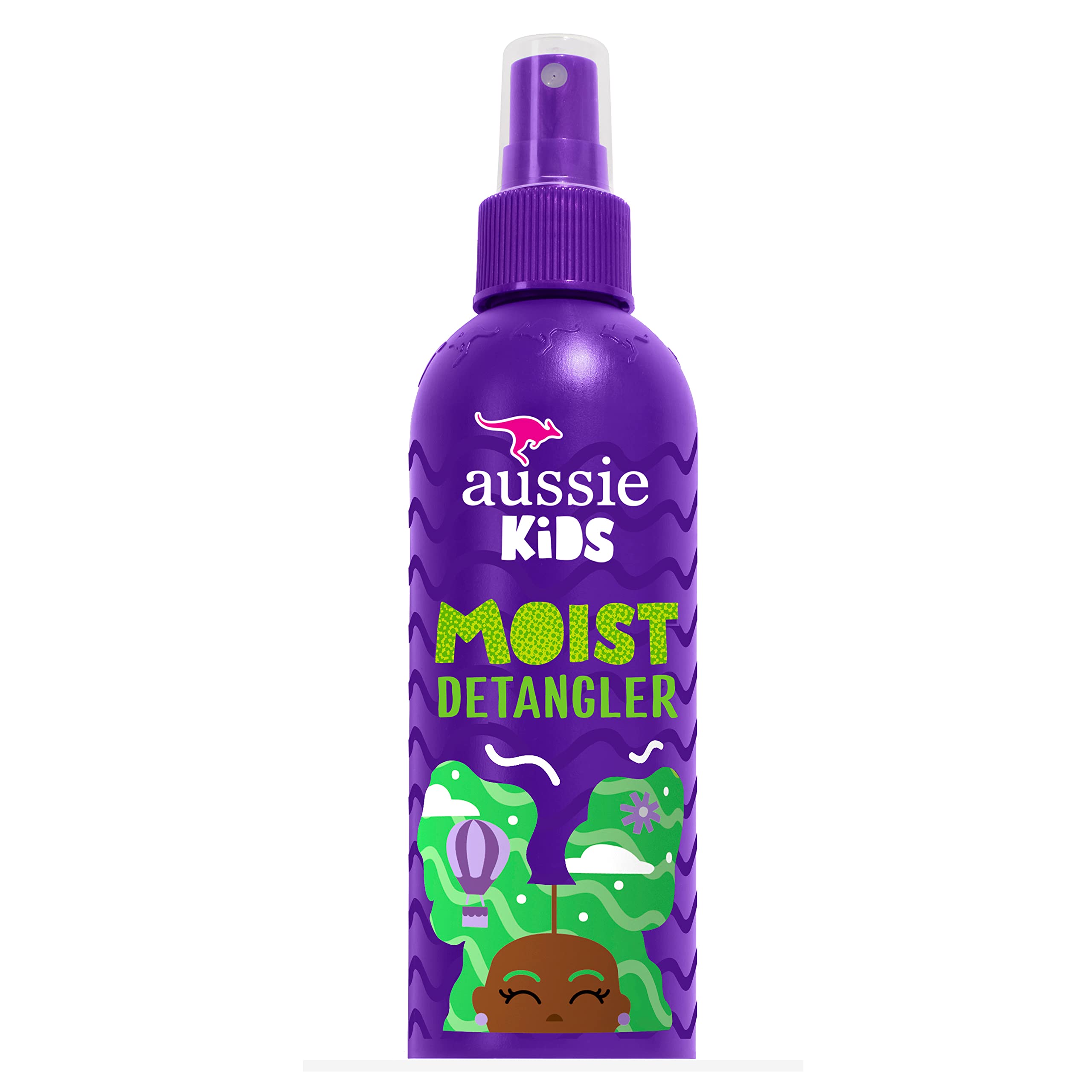 Aussie Kids Moist Detangler Spray, Sulfate & Paraben Free, Moisturizing & Tangle-Free Hair Care for Kids, Cruelty-Free, 8 Fl Oz Each, 3 Pack