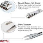 Buy now ROYAL [Made in Korea] Nose Hair Trimmer for Men Set, Birdie Set, with Nail Clippers and Tweezers, Manual, Battery-Free, Waterproof, Painless with Twelve Dual-Edged Blades, Patented Mechanism RET-4 at indiglob india