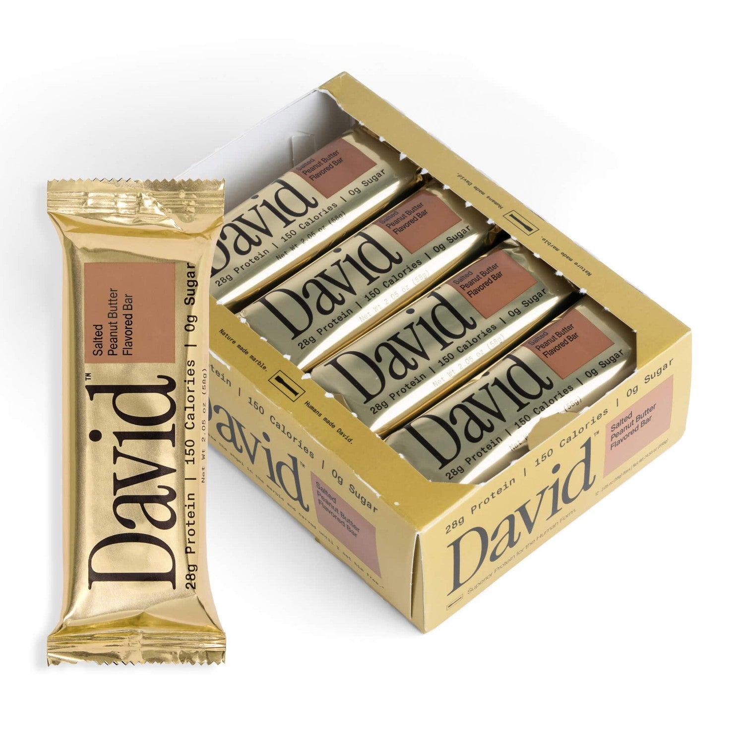 Buy now David High Protein Bars - 0g of Sugar, Low Carb, Gluten Free - 28g of Protein, 150 Calories - On-The-Go Snack - Chocolate Chip Cookie Dough Flavor, Pack of 12 Salted Peanut Butter 1 Count (Pack of 12) at indiglob india