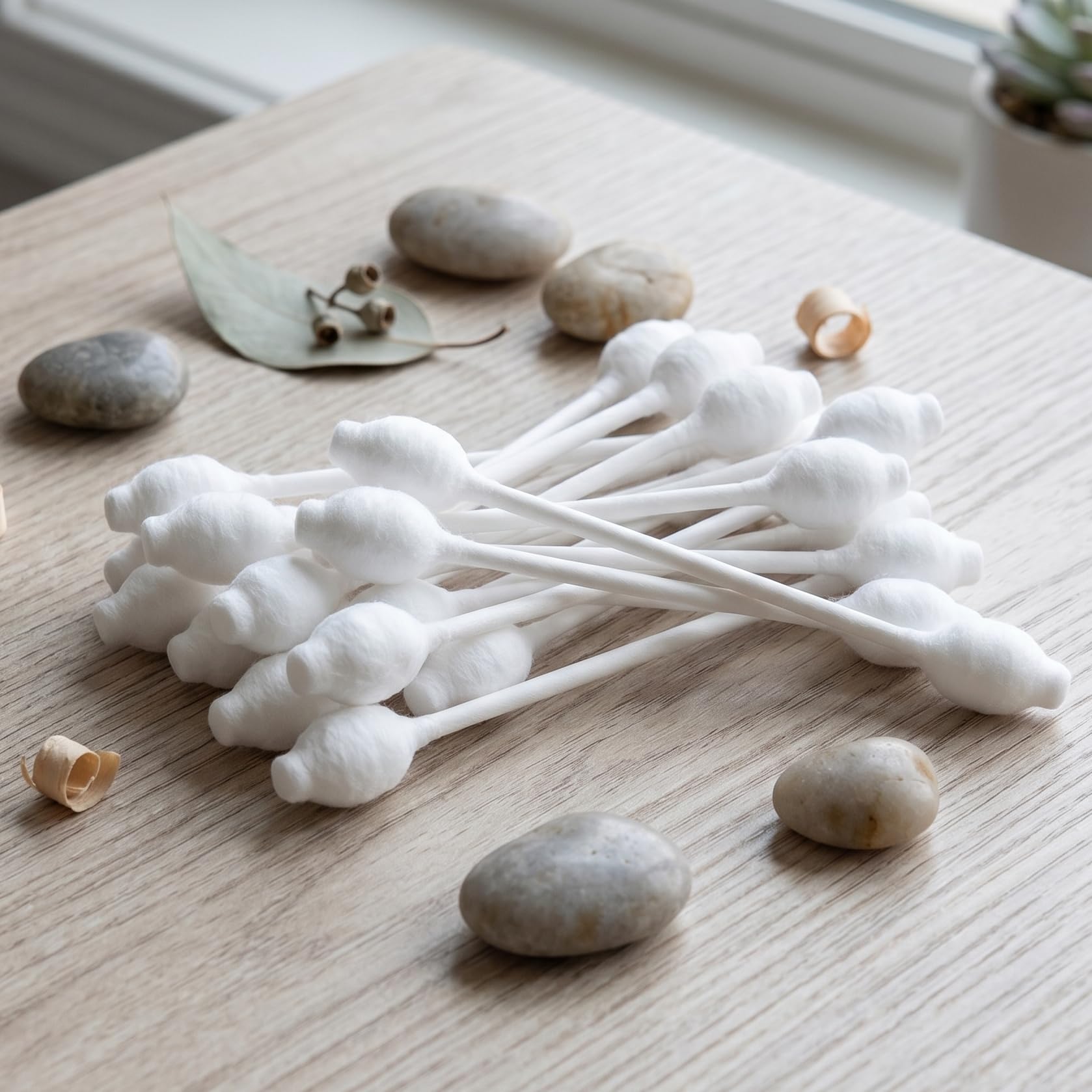 400pcs CGR Baby Safety Cotton Swabs with Large Tips for Newborn Babies Kids | Safety Large Tips, 100% Pure Cotton, Eco-Friendly Paper Sticks, for Infant Ears, Nose & Navel, 5x80pcs total 400pcs
