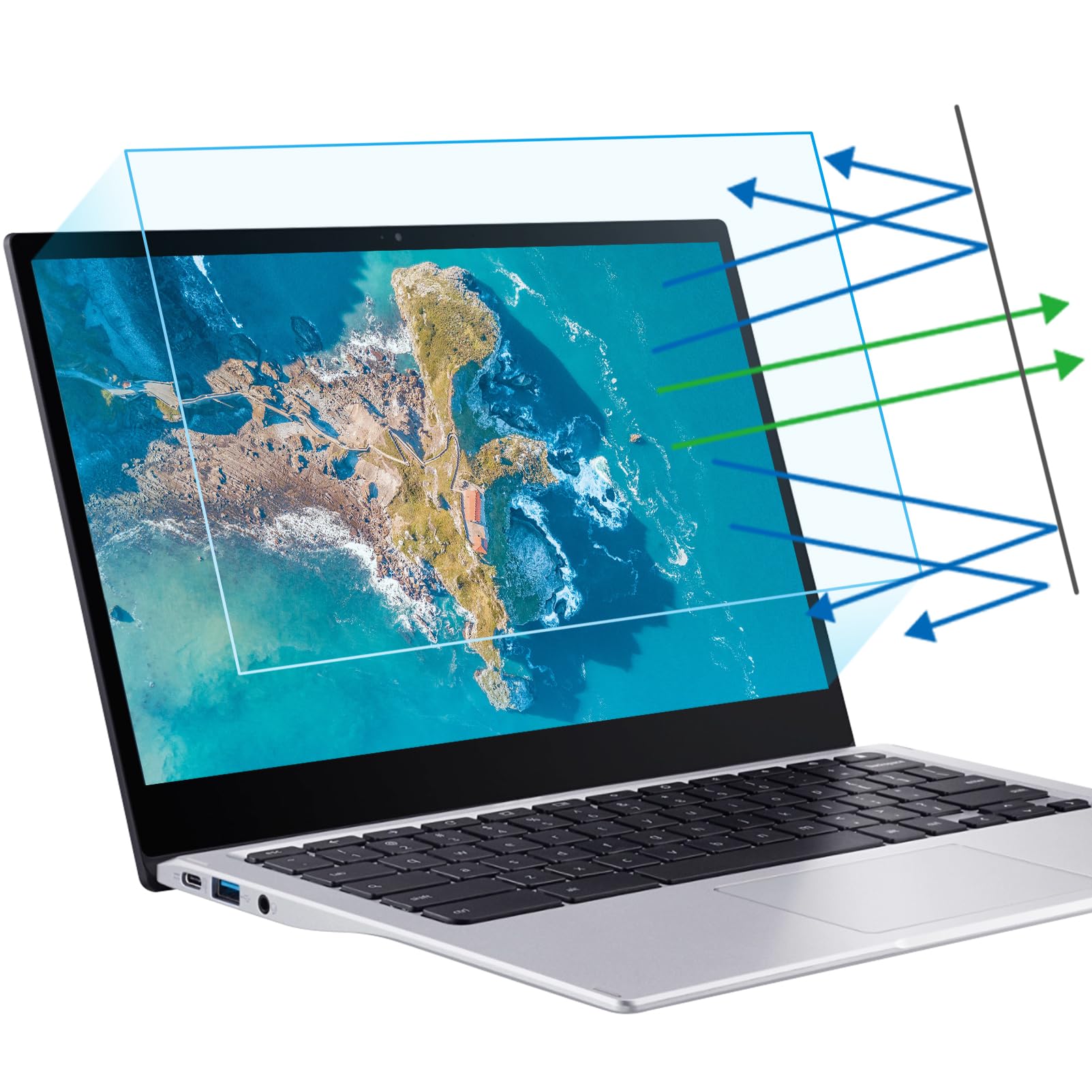 Buy now F FORITO 2-Pack 15.6 Inch Anti Blue Light Laptop Screen Protector, Eye Protection Anti Glare Matte Computer Screen Cover for 15.6" Laptop with 16:9 Aspect Ratio, Reduce Eye Strain and Touch Sensitive at indiglob india