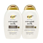 OGX Nourishing + Coconut Milk Shampoo & Conditioner Set, 2 x 13 fl. oz | Hydrates & Softens Hair, Lipi Pro Shield Technology, Creamy Coconut Milk, White Peach & Shea Butter Scent