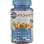 Garden of Life Organics Men's Gummy Vitamins - Berry - Certified Organic, Non-GMO, Vegan, Kosher Complete Multi - Methyl B12, C & D3 - Gluten, Soy & Dairy Free, 120 Real Fruit Chew Gummies