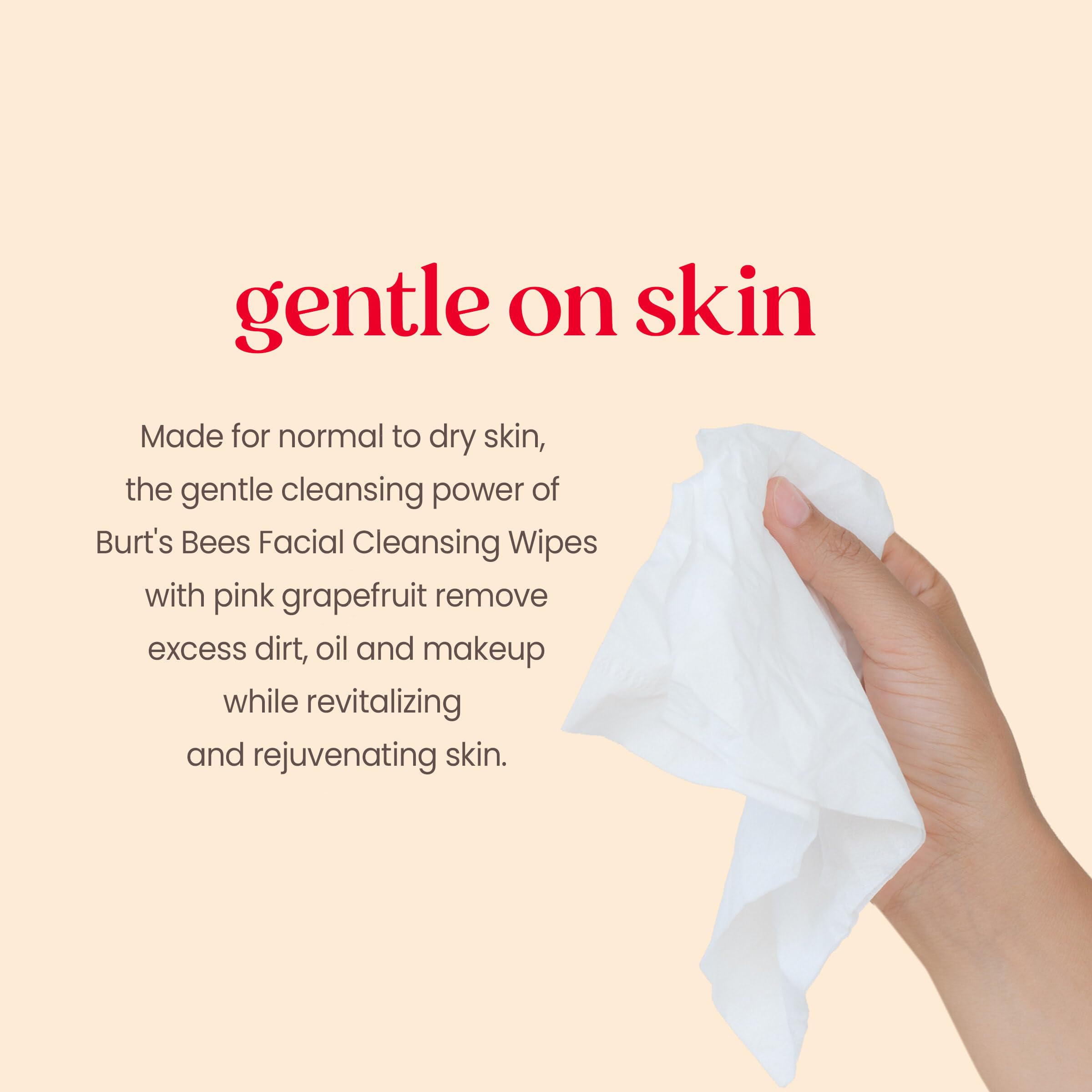 Buy now Burt's Bees Pink Grapefruit Face Wipes, for All Skin Types, Hydrating Makeup Remover & Facial Cleansing Towelettes, 30 Ct. (3-Pack) at indiglob india