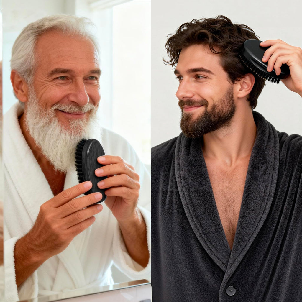 4.3 IN Natural Boar Bristle Beard Brush for Men