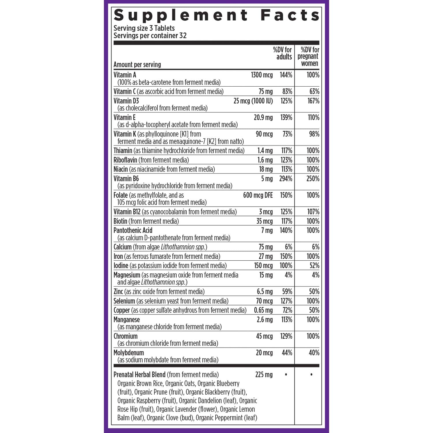 New Chapter Advanced Perfect Prenatal Vitamins, 96 Count | Non-GMO Formula with Methylfolate, Fermented Iron, Vitamin D3 and Ginger for Healthy Baby and Mom, Made with Organic Herbs