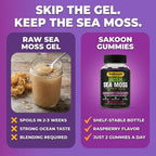 Sakoon nutrition Wildcrafted Irish Sea Moss Gummies with Bladderwrack, Burdock Root, Elderberry & Black Seed Oil – Vegan, Non-GMO – 60 Gummies