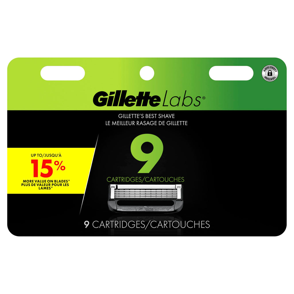 Gillette Labs Razor Blade Refills for Men, 9 count