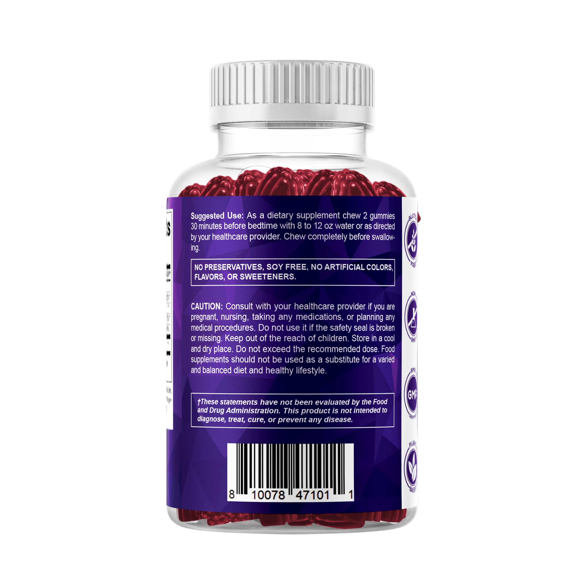 Vitamatic Melatonin 20 mg Gummies, Vegan, Strawberry, 60 Count | 20 mg Melatonin Per Serving, Promotes Relaxation & Sleep Support*, Plant-Based, Gluten Free, Non-GMO