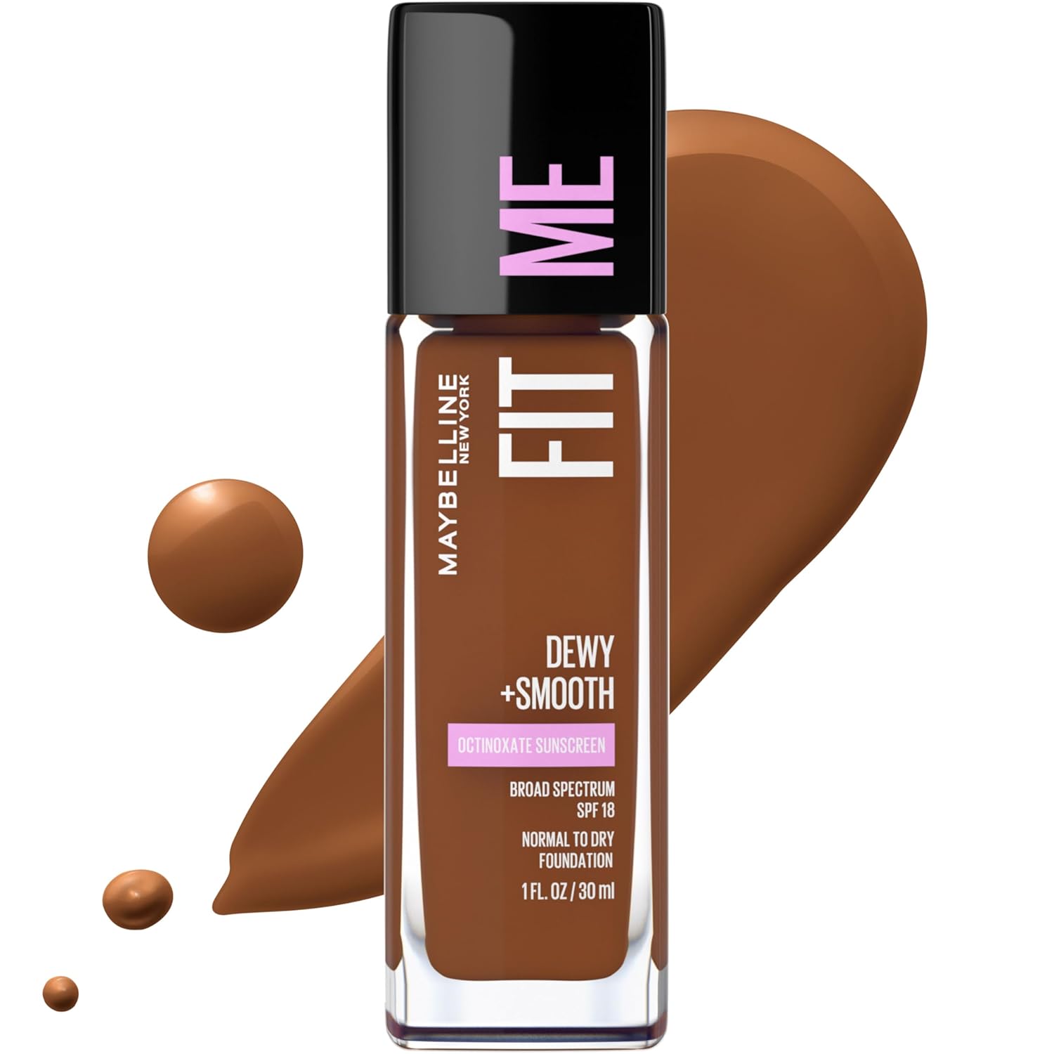 Buy now Maybelline Fit Me Dewy + Smooth Liquid Foundation Makeup, Fair Porcelain, 1 Count (Packaging May Vary) 375 JAVA 1 Fl Oz (Pack of 1) at indiglob india