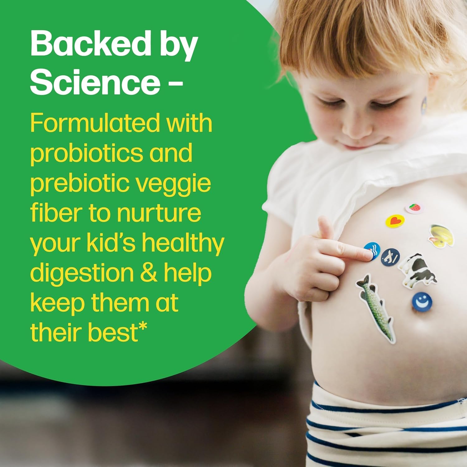 Culturelle Kids Probiotic + Veggie Fiber Gummies, Ages 3+, Berry, 60 Count | From the #1 Pediatrician-Recommended Brand± Promotes Digestive Gut Health & Immune Support* for Children, with Vitamin C