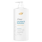 Dove Shampoo Coconut & Hydration for Dry Hair with Bio-Protein Care Technology and Coconut Oil 28 Fl Oz (Pack of 4)
