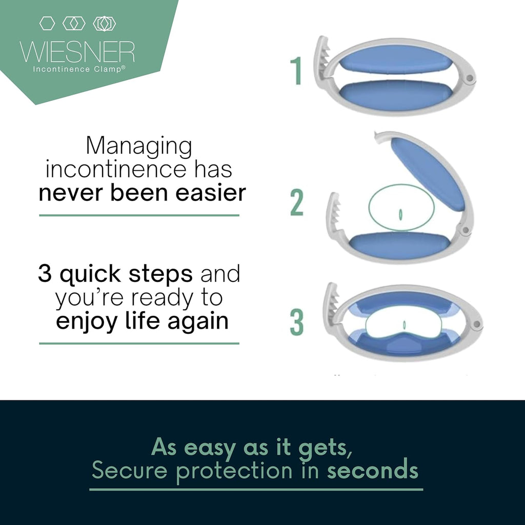 Buy now Original Wiesner Male Incontinence Clamp - 3 Adjustable Sizes - Comfort and Confidence All Day Long - Wiesner Clamp - Clamp for Incontinence! at indiglob india