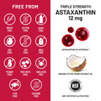 NatureWise Triple Strength Astaxanthin 12mg with AstaReal® - Vegan Antioxidant Supplement with Organic Coconut Oil - NSF Certified Gluten Free, 60 Softgels[60 Day Supply]