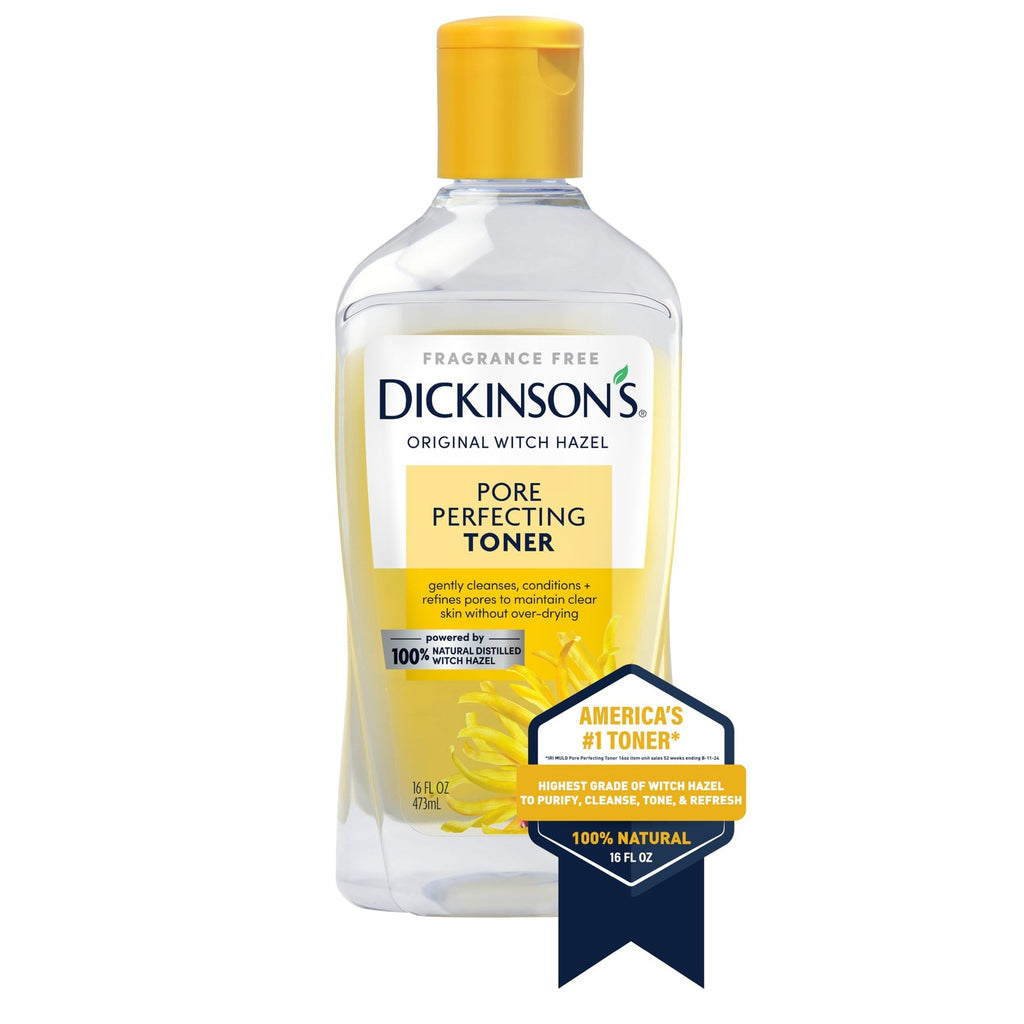 Dickinson's Witch Hazel Pore Perfecting Toner | 16 Fl Oz | 100% Natural Distilled Witch Hazel; America's #1 Toner; Refines Pores, Removes Impurities & Oil
