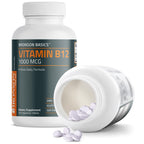 Bronson Vitamin B12 1000 mcg Once-Daily Formula, 250 Vegetarian Tablets | Energy Support, B12 as Cyanocobalamin, Daily Maintenance, 250-Day Supply, Vegan, Non-GMO, Gluten-Free & Soy-Free