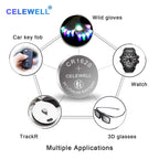 CELEWELL CR1620 5 Pack Key Fob Tracker 70mAh 3V Lithium Battery