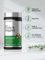 Horbäach Mega Fruits and Veggies Supplement | 100 Capsules