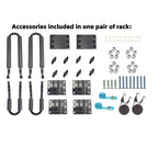 2 Pairs Heavy Duty Kayak Rack-Includes 4 Pcs Ratchet Tie-Mount on Car Roof Top Crossbar-Easy to Carry Kayak Canoe Boat Surf Ski (J-Bar Rack)