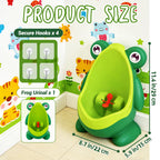 Frog Pee Training,Cute Potty Training Urinal for Boys with Funny Aiming Target,Green Urinals for Toddler Boy