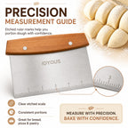 Bench Scraper and Dough Cutter, Stainless Steel Bread Cutter