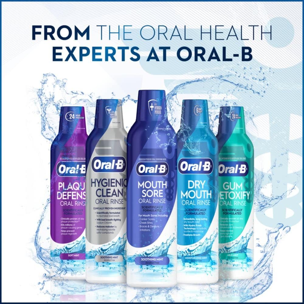 Buy now Oral-B Dry Mouth Oral Rinse Mouthwash, Moisturizing Mint, 16 Fl Oz at indiglob india
