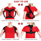Schiara Posture Corrector for Men and Women, Comfortable Upper and Back Brace, Adjustable Back Support for Back, Shoulder and Neck